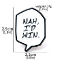 Anime Jujutsu Kaisens Metal Enamel Brooch English Letters NAH ID WINK Pin Cosplay Props Fans Men Women Backpack Jewelry.