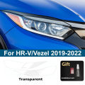 Smoke Black Car Headlight Protective Film for Honda HR-V/Vezel TPU PPF Pre Cut Anti-Scratch Vinyl Wrap Kit High-Gloss Film.
