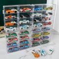 Acrylic Car Display Box 1:64 For Hot Wheels Car Model Toy 8 Grid Cabinet Rack Dustproof Stackable Car Storage Boxes Transparent. 