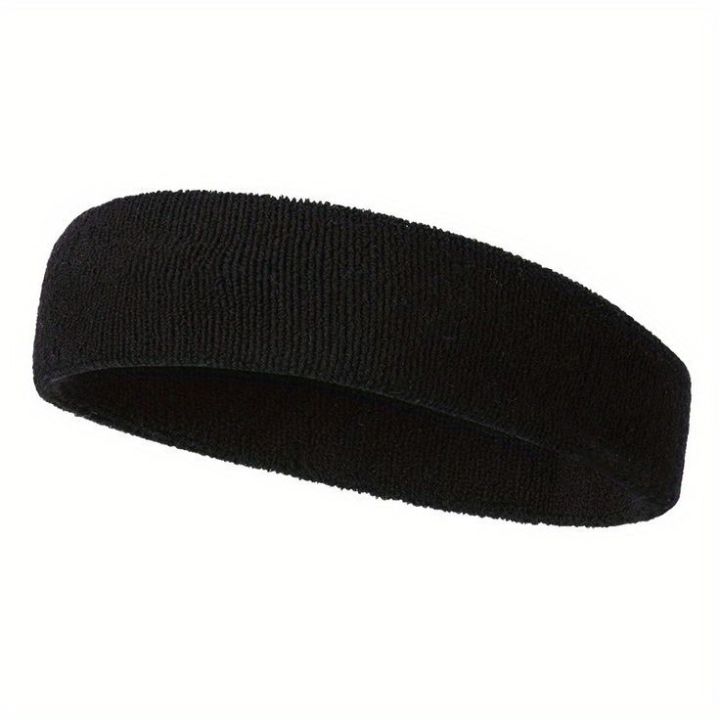 forehead band for gym in plain black design