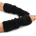 Botvotee Fall Winter Women Arm Warmers Mink-Like Velvet Fingerless Gloves Y2K Wrist Warmers.