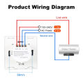 LiwoKit Tuya WiFi Smart Water Heater Boiler Switch 40A 8800W MAX Air Conditioner Control Compatible with Alexa  Home EU. 