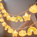 1PACK Rainbow&Star&Cloud String Lights LED Decorative Fairy Light Battery Powered Lights Twinkle Lights For Party Bedroom Decor. 