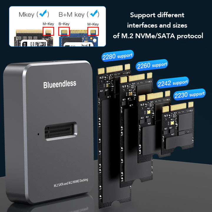 Blueendless%20M2%20NVMe%20Docking%20Station%20M%20Key%20USB%20M%202%20USB%20C%20SSD%20Case%20NVMe%20and%20NGFF%20HDD%20SSD%20Docking%20Station%20Solid%20-%20Image%204