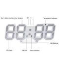 3D LED Digital Wall Clock with Alarm and Remote-Control Function.