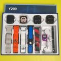 Y200 Smartwatch (3 Watches + 15 Straps + Silicone Case + Touch Pen + Counter) 3 in 1 Combo Pack Smart Watch FULL HD Display. 