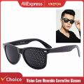 Vision Care Wearable Corrective Glasses Improver Stenopeic Pinhole Pin Hole Glasses Anti-fatigue Eye Protection Oculos De Grau. 