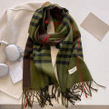 New Autumn Winter Fashion Cashmere Plaid Design Scarf Men Women Warm Thickening Shawl Neckerchief Scarves Bufanda Tassel 2024. 