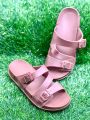 Girls Adjustable Chappels peach colour. 