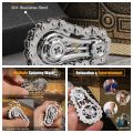Sprockets Hand Roller Fidget Chain Toys, Metal Dual-Gear Chain Fidget Spinner - Precision Machined Stress Relief Focus Toy. 