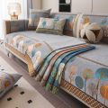 Full Moon Tree Chenille Sofa Mat Non-slip Solid Color Couch Four Season Universal Sofa Cover Jacquard Combination Sofa Cushion. 