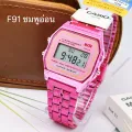 Casio F91 watch women wristwatch casual digital wrist watch stainless steel watch dial 25-38mm function free Casio box. 