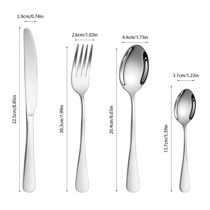 4/6/16/24pcs%20Silver%20stainless%20steel%20cutlery%201010%20round%20handle%20knife,%20fork%20and%20spoon%20cutlery%20set%20suitable%20for%20family%20dinner%20hotel%20-%20Image%206