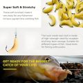 Maggots Fishing Bait Set with Hooks - Versatile Grub Lures for Bass,Trout,Crappie,Bluegill,Ideal for Freshwater Fishing.