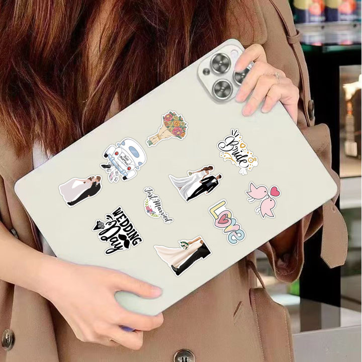 50Pcs%20Wedding%20%20Stickers%20Bride%20Just%20Married%20DIY%20Stickers%20Scrapbooking%20Phone%20Luggage%20Skateboard%20Waterproof%20Graffiti%20Decals%20-%20Image%204