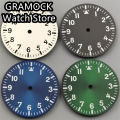 GRAMOCK 29mm Watch Dial White Black Blue Green Dial Green Luminous Fit NH35 NH36 ETA2824 2836 Mingzhu DG Miyota PT5000 Movement. 