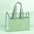 1 Large Capacity Portable Transparent Waterproof Handheld Folder, Expandable File Storage Bag, PVC Self-Adhesive File Bag for of. 