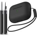 For Airpods pro 2 case Cover with Cleaner Pen Kit Soft Silicone Protective Case for Airpods pro 2nd/1st case Generation.