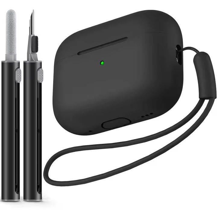 For Airpods pro 2 case Cover with Cleaner Pen Kit Soft Silicone Protective Case for Airpods pro 2nd/1st case Generation