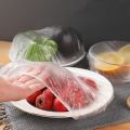 100pcs Disposable Plastic Film Bowl Cover Elastic Food Cover Plastic Wrap Cover. 