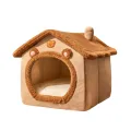 Foldable Pet House Removable Washable Cat House Puppy Cave Sofa Pet Bed House for Extra Small Dogs and Small and Medium Cats. 