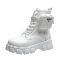 Women Boots Motorcycle Casual Shoes New Woman Leather Minimalist Classic Punk Female Mary Jane Goth Shoes Platform Boots Women.