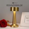 Golden LED Desk Lamp with Touch Sensor - 3 Light Modes, Dimmable, and USB Rechargeable. 