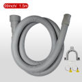 1pc Washing Machine And Dishwasher Drain Pipe Kit, Including Flexible Corrugated Pipe, Extension Adapter And Hose Clamp. 