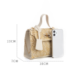 Trendy Fashion Women's Bbag New Personality Woven Handbag Temperament Kelly Bag Straw Woven Bag. 