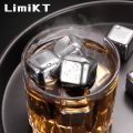 LimiKT 4/6/8 PCS 304 Stainless Steel Ice Cubes Frozen Ice Grain Whiskey Ice Tartar Frozen Artifact Metal Frozen Ice Cubes. 