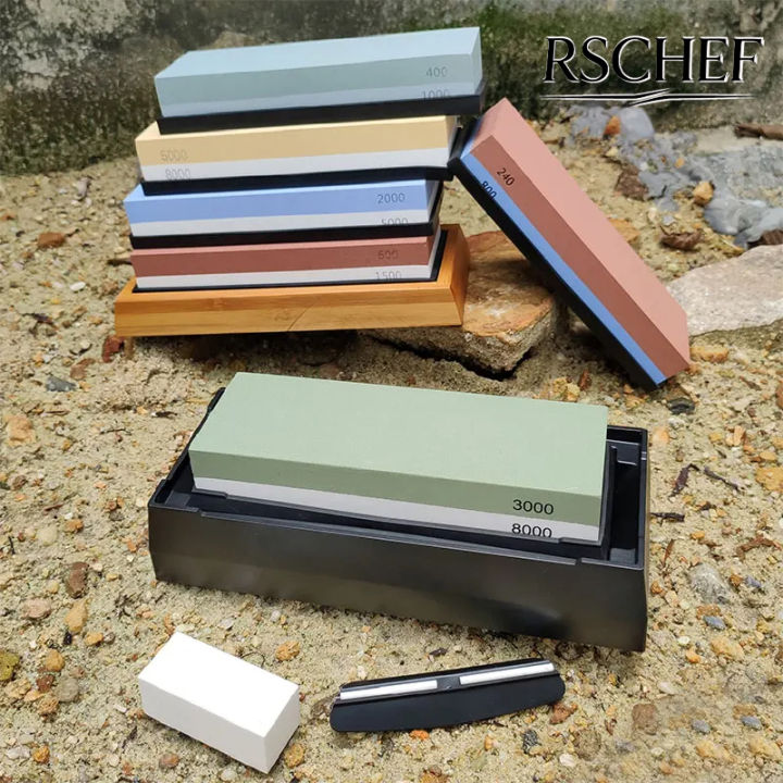 Sharpening Stone Knife Sharpener Professional Whetstone Dual Side Set Grinding Shapner Water Wetstone Kitchen Accessories Tools
