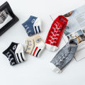50/30/10/5 low personalized short trend short socks mouth canvas sports college fall and summer socks boat socks shallow new. 
