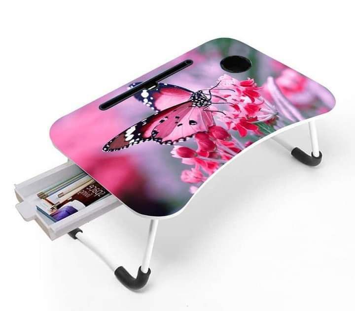 " Multi-function and Removable Stand Folding Computer Laptop Desk Small Bed Desk Simple Dormitory Lazy Table Bed with Laptop Table with Holder Slot Portable Table Stand for Laptop Tablet Reading Table - cloth stand"