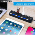 USB HUB USB Switch Hub 2.0 Adapter High Speed Multi 7 Ports Hub USB On Off Portable Splitter For Computer Laptop. 