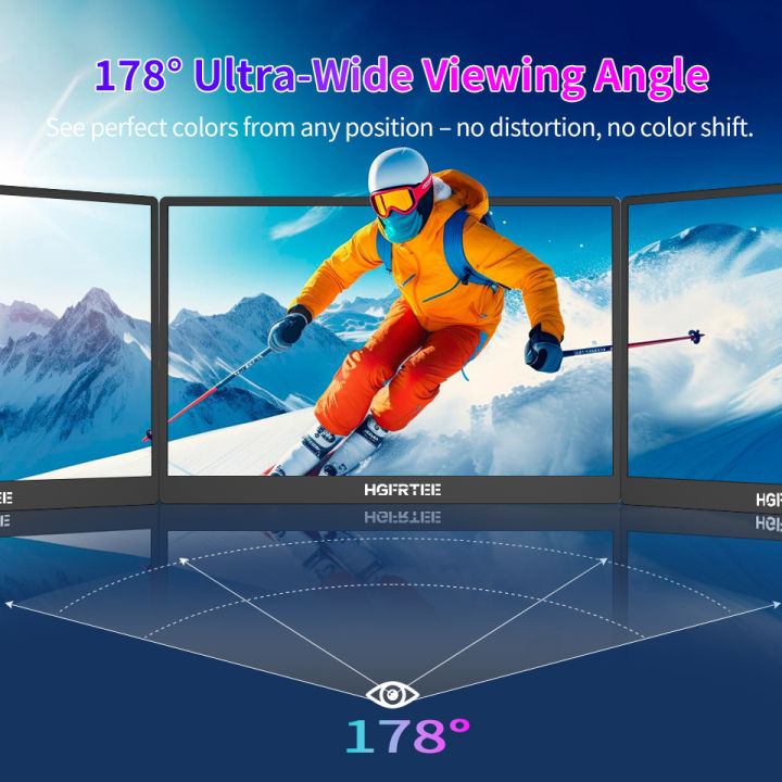 HGFRTEE%2016%20Inch%20Portable%20Gaming%20Monitor%201200P%2060Hz%20with%20HDR%20USB-C%20Mini%20HDMI%20Compatible%20with%20Windows%20MacBook%20Switch%20Xbox%20PS4%20-%20Image%204