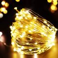 Christmas Decorations Outdoor Battery Operated Remote Copper Wire String Lights Holiday Wedding Party Decor Fairy Garden Lights. 
