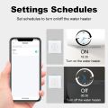 Manhot Tuya WiFi EU Boiler Water Heater Timer Touch Switch 40A 8000W Works With Alexa  Home Smart Life APP Voice Control. 