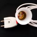 Light Bulb Holder Extension E27 Screw Type With Male Plug, 40/76 China Copper Wire Screw/Pin Light AC/DC LED Light Bulb Extension Cable. 