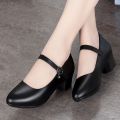 Black Pointed Toe Low Heel Pumps for Women – Slip-On Work Shoes, Comfortable Business Shoes for Office, Commute & Casual Wear. 