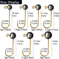 10pcs/lot Micro Jig Head Fishing Hook 1g-5g Ice Fishing Hook Mini Crank Jig Fishhook Soft Lure Fishing Tackle.