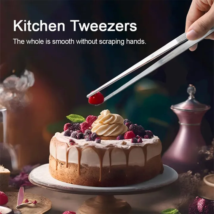 LMETJMA%202Pcs%20Kitchen%20Tweezers%20Heavy%20Duty%20Stainless%20Steel%20Food%20Tongs%20Chef%20Cooking%20Tweezers%20For%20BBQ%20Grilling%20Cooking%20JT349%20-%20Image%206
