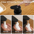 Automatic Foam Soap Dispenser Touchless Rechargeable Electric 3 Levels Adjustable Hand Sanitizer Dispenser for Kitchen and Bathroom.
