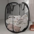 Folding Dirty Laundry Sorting Basket Washing Frame Bathroom Cloth Mesh Storage Bag Frame Bucket Laundry Organizers Storage Pouch. 