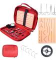 Suturing practice kit Large silicone Surgical Suture Kit for students - Surgery practice kit suture set with surgical suture pad - Suturing kit Advanced 2023 model Surgical kit suture practice pad. 