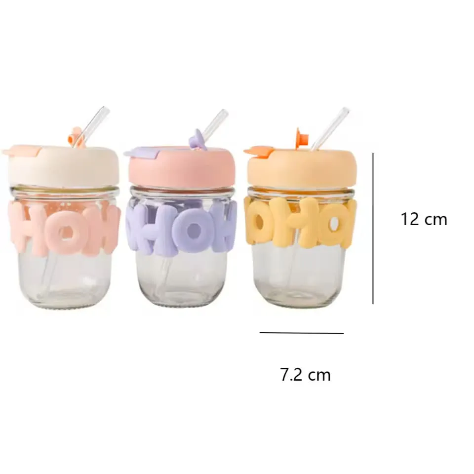 Imported Cute Girl Transparent Glass Heat Resistant Tumbler With Pearl Chain Sipper Glass Cup Portable Double Drinking Aesthetic Coffee Mug With Straw Gift For College Girls Teen hoho Mugs for Gift