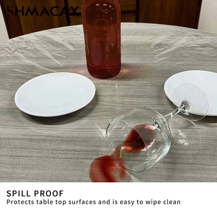 10pcs%20Fitted%20Round%20Tablecloth%20Transparent%20Waterproof%20Oil-Proof%20Table%20Cover%20Protector%20Cloth%20Dinning%20Table%20Table%20Covers%20Home%20-%20Image%205