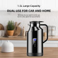 Yangood Portable Car Hot Kettle 1500ML Large Capacity 304 Stainless Steel Water Heater Travel Auto 12V 24V For Tea Coffeefor. 