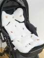 Baby stroller baby plus velvet cushion embroidery four seasons universal soft thick cushion.