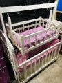 Baby Cot wooden jhula and bad with mettress & Portable Designed. 