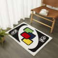 VIKAMA UNO Poker Aesthetic Door Mat Faux Cashmere Bedroom Bedside Rug Bathroom Absorbent Warm Floor Mat Bathroom Foot Mat. 